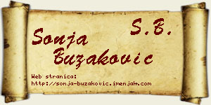 Sonja Buzaković vizit kartica